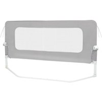 Haloyo® Faltbarer und tragbarer Schutzgitterrahmen, Kinderbettbarriere, tragbares Bettgitter, 180 x 73–86 cm, Grau von HALOYO