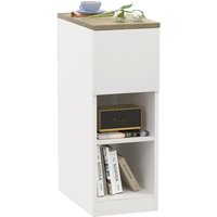 Haloyo® Moderner Beistelltisch, Teil eines Sofas, Couchtisch, geeignet für das Wohnzimmer und das Schlafzimmer, Maße: 45x25x70cm, weiß von HALOYO