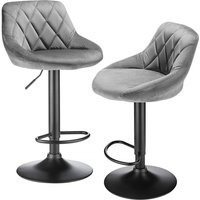 Haloyo - 2 Barhocker Set Flanell Hocker Barstuhl Kunstleder Design Barstühle Bar Hocker Stühle hellgrau Haloyo - 2 Barhocker Set Flanell Hocker Barstuhl Kunstleder Design Barstühle Bar Hocker Stühle hellgrau von HALOYO