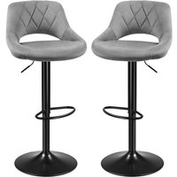 Haloyo - 2er Set Barhocker,Hohler Barstuhl ,Küchenstuhl,aus Samt Tresenhocker mit Gepolsterten Sitzkissen,drehbar Barstuhl mit Rückenlehne und von HALOYO