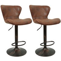 Haloyo - 2er Set Barstuhl,Stylisch Tresenhocker,Küchenstühle mit Rückenlehne Fußstütze, ,Barhocker,Dining Chairs,Höhenverstellbar,Drehbar,für Bar von HALOYO