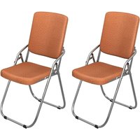 Haloyo - 2er-Set Esszimmerstühle, Klappstühle mit Kunstleder-Rückenlehne – Stilvolles und bequemes Design, Ideal für Esszimmer, Garten oder von HALOYO