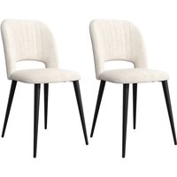 2er-Set Esszimmerstühle aus Samt, elegantes Design mit vertikal gemusterter, durchbrochener Rückenlehne, Komfort und Stil für Ihren Esstisch, 48 x 45 von HALOYO