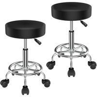 Haloyo - 2er set Barhocker Drehstuhl Barhockern Höheverstellbarer Barstuhl Polsterung Arbeitshocker Hocker 35x35x48-65cm Schwarz Haloyo - 2er set Barhocker Drehstuhl Barhockern Höheverstellbarer Barstuhl Polsterung Arbeitshocker Hocker 35x35x48-65cm Schwarz von HALOYO