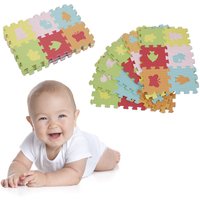Haloyo - 36 teilige 16x16 Schaumstoff Puzzlematte,Kinderspielteppich,Kinder Isomatte,Baby Spielteppich,Puzzle Teppich Matte,Baby Krabbelmatte, für von HALOYO