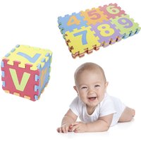 36-teilige Schaumstoff-Puzzle-Spielmatte, Baby-Schaumstoff-Puzzle-Übungsmatte, 15,5 x 15,5 cm - Haloyo von HALOYO