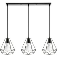Haloyo - 3er Set Pendelleuchte Hängelampe Deckenlampe Metall Rechteckige Sockel Haloyo - 3er Set Pendelleuchte Hängelampe Deckenlampe Metall Rechteckige Sockel von HALOYO