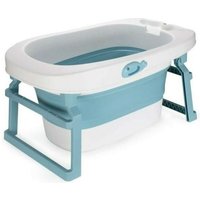 Haloyo - Babybadewanne Babywanne Baby Kunststoff Blau 3 in 1 erweiterbare faltbar von HALOYO