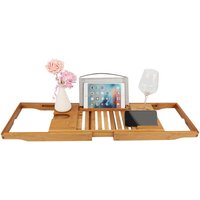 Badewannenablage Bambus Betttablett Getränkehalter Buchständer ausziehbar 104cm224cm multi-Funktion Badewannenablage Bambus Betttablett Getränkehalter Buchständer ausziehbar 104cm224cm multi-Funktion von HALOYO