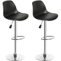 Haloyo Barhocker 2er Set, höhenverstellbar, Küchenbarstuhl mit Rückenlehne und Fußstütze, 360° drehbar,Schwarz Haloyo Barhocker 2er Set, höhenverstellbar, Küchenbarstuhl mit Rückenlehne und Fußstütze, 360° drehbar,Schwarz von HALOYO