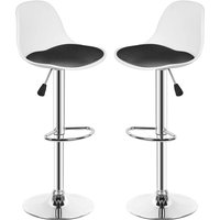 Haloyo - Barhocker 2er Set Schwarz Esszimmerstühle,Barhocker aus pu Leder Kunststoff Metall, Höhenverstellbar 360° Drehbar mit Rückenlehne und von HALOYO