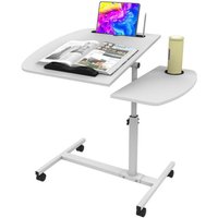 Haloyo - Bewegbarer Schreibtisch, Computer-Schreibtisch mit Rollen, Computer-Arbeitstisch, Schreibtisch für Heim und Studium, Maße: 60x40x61-95cm, von HALOYO