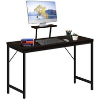 Haloyo - Computer-Schreibtisch, Schreibtisch mit Regalen, Lerntisch für das Schlafzimmer, Maße: 80x40x75cm, schwarz von HALOYO