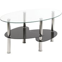 Haloyo - Couchtisch Wohnzimmertisch Kafeetisch Hochglanz Beistelltisch 905043cm Glas schwarz von HALOYO
