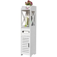 Haloyo - Freistehender Organizer Badezimmerschrank Mehrschichtige Aufbewahrung PP-Material 151580cm Weiß von HALOYO