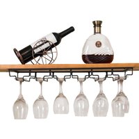 Haloyo - Gläserhalter ® Edelstahl Weinglasregal Metall barzubehör für Küche Bar Schwarz von HALOYO