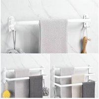 Handtuchhalter ohne Bohren,für Badezimmer küche badetuchhalter,50 x 24 x 14.4cm,Weiss - Haloyo von HALOYO