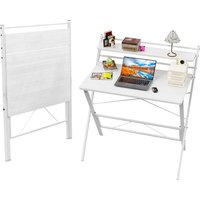 Haloyo - Klappbarer Computertisch, Computertisch, Schreibtisch mit Ablagen, 80x50x107cm, Weiß Haloyo - Klappbarer Computertisch, Computertisch, Schreibtisch mit Ablagen, 80x50x107cm, Weiß von HALOYO