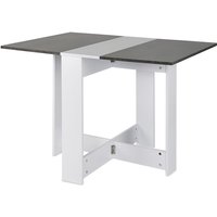 Klapptisch Esstisch Tisch klappbar Raumwunder 1037673.4cm Tisch Möbel Weiß+dunkelgrau von HALOYO
