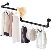 Haloyo - Kleiderstange für Wand z hängend Industrial Temperguss Garderobe Wandmontage diy von HALOYO