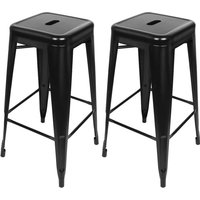 Haloyo - Küchenhocker Tresenstuhl 2er Set Barhocker Barstuhl Sitzhocker Esszimmerstuhl schwarz von HALOYO