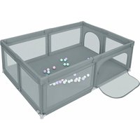 Haloyo - Laufgitter für Baby,Faltbar Baby ®,Playpen Kinderzaun,Kinder-Laufstall,mit 50 Kugel,Laufstall Weich et Rutschfest,205 x 147 x 66cm,dunkelgrau von HALOYO