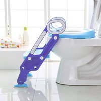 Haloyo - Töpfchentrainer Kinder-Töpfchen Toilettensitz mit Treppe Rutschfest stabil klappbar blau von HALOYO