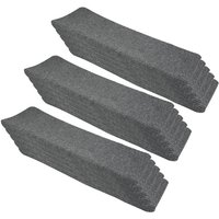 Haloyo - Treppenmatten 15 Stk. Nadelvlies 65x25 cm grau Selbstklebende Treppenmatten von HALOYO