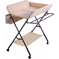 Haloyo - Wickeltisch Wickelauflage Kommode Mulde Unterlage klappbar Wickeln Baby Kind beige von HALOYO