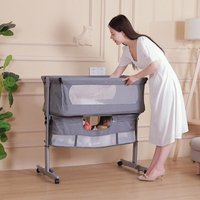 Haloyo - Wickeltisch Wickelregal Babywiege Wickelstation Wickelkommode Bade-Wickel-Kombination Höhenverstellbar mit Moskitonetz + Universalrad 93 57 von HALOYO