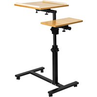 Klappbarer Nachttisch mit Rädern – verstellbarer tragbarer Schreibtisch für Wohnzimmer/Schlafzimmer, Holzfarbe Klappbarer Nachttisch mit Rädern – verstellbarer tragbarer Schreibtisch für Wohnzimmer/Schlafzimmer, Holzfarbe von HALOYO