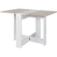 Haloyo - Klapptisch Esstisch Tisch klappbar Raumwunder 1037673.4cm Tisch Möbel Weiß+Eiche Farbe von HALOYO