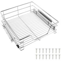 Haloyo - Küchen Regal Korbauszug ,für 46cm Breite Schränke Küchenorganisation Aufbewahrung Ordnungs system,Silber von HALOYO