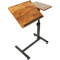 Laptoptisch höhenverstellbar Haloyo Neigungsständer,Mobiles Rednerpult mit Rollen,für Wohnzimmer, Schlafzimmer,Stehtisch,60×34.5 x 58/90cm,Gelb von HALOYO