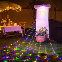 Lichterkette Außen Haloyo Lichterkette Weihnachtsbaum,für Partys, Weihnachten,Deko,Hochzeit,9 Saiten à 3,5 m von HALOYO