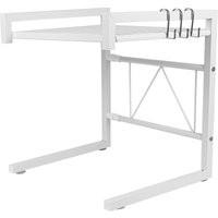 Mikrowellen Regal,Mikrowellenhalterung,Mikrowellenständer,Flexibel Ausziehbar von 40-65cm,Weiß - Haloyo von HALOYO