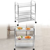 Multifunktional Küchenwagen Haloyo mit 4 Fixierbare Rollen,61 x 36 x 75cm von HALOYO