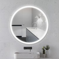 Rund led Badspiegel Beleuchtung Badezimmerspiegel Spiegel Anti-Fog Wandspiegel 80804.5cm von HALOYO