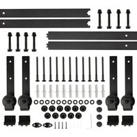 Haloyo - Schiebetürbeschlag Set,Schiebetür Kit Barn Door Hardware, Schiebetürsystem Gleitschiene Bodenführung Schiebetür Komplettes Set von HALOYO