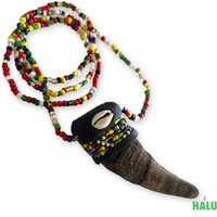Amuleto Inche Osain Eleke/ Inshe Ozain Resguardo Halsband/ Ifa Santeria von HALUBotanicaBoutique