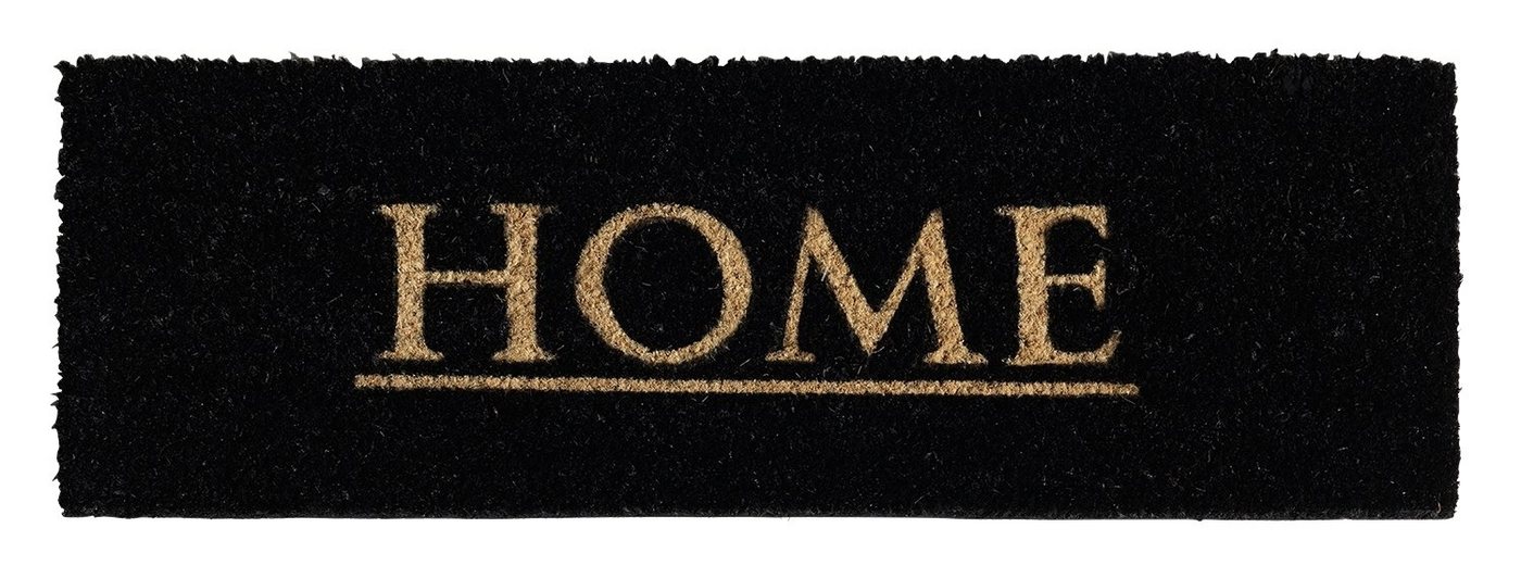 Fußmatte HOME, Schwarz, 75 x 26 cm, Schriftzug, Kokos, HAMAT, rechteckig von HAMAT