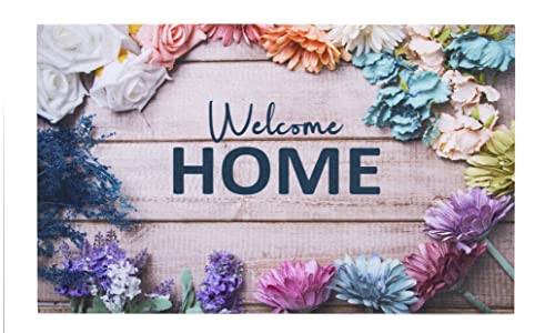 Hamat - Fußmatte Gallery – Welcome Home Flowers – 45 x 75 cm von Hamat