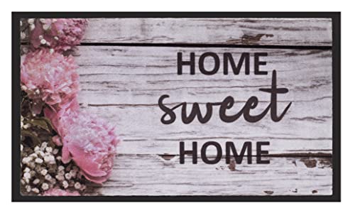 HAMAT - Fußmatte Image - Home Sweet Home Peonies - 45 x 75 cm von Hamat