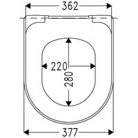 Hamberger - Haro Tube WC-Sitz passend zu v+b Subway 541086 weiß, Scharniere Edelstahl, Klappdübel, Schlitzscheibe, ohne SoftClose von HAMBERGER