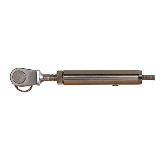 4 Stück Edelstahl DIY Selbstmontage Seilspanner für 5mm Drahtseil mit Gabelende M6 von HAMBURGER TAUWERK-FABRIK EST. 1901