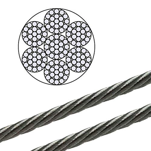 60 Meter - 2,0mm Edelstahldrahtseil 7x19 V4A Inox rostfrei Drahtseil Stahlseil Geländerseil 60 Meter - 2,0mm Edelstahldrahtseil 7x19 V4A Inox rostfrei Drahtseil Stahlseil Geländerseil von HAMBURGER TAUWERK-FABRIK EST. 1901