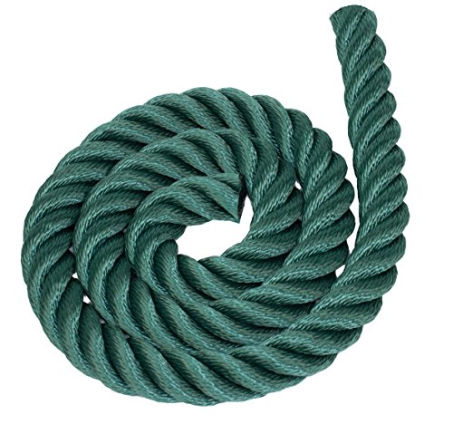 HAMBURGER TAUWERK-FABRIK EST. 1901 Handlaufseil 30mm Soft Touch - 4fach geschlagen Farbe: dunkelgrün von HAMBURGER TAUWERK-FABRIK EST. 1901
