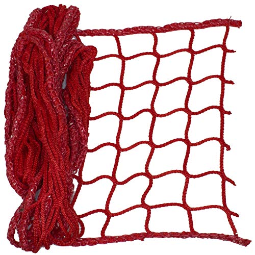Hamburger TAUWERK Netz, Universal Schutznetz Rot - Netzgröße 1m x 8m - Made in Germany, Sicherheitsnetz, Balkonnetz, Rausfallschutz Hochbett, Relingsnetz von HAMBURGER TAUWERK-FABRIK EST. 1901
