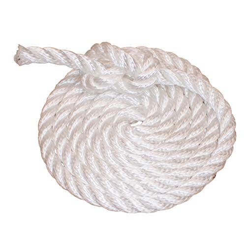 Tauwerk 6mm - Farbe: weiß 3-litzig gedreht Leine Schnur Festmacher Rope Tau Seil Allzweckseil Reepschnur Lirolen-Tauwerk PP-Multifil, 3-schäftig gedreht (Länge 200mtr.) von HAMBURGER TAUWERK-FABRIK EST. 1901