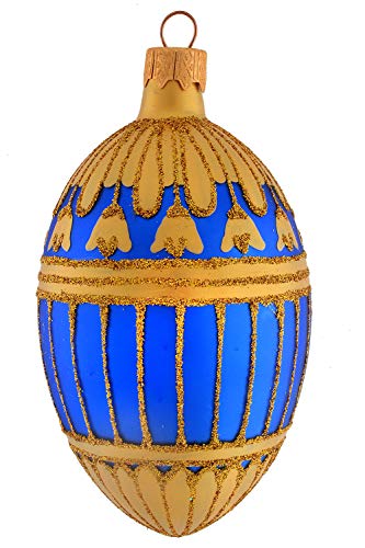 HAMBURGER WEIHNACHTSKONTOR - Osterdekoration - Osterei Königsblau - zum Aufhängen von Hamburger Weihnachtskontor